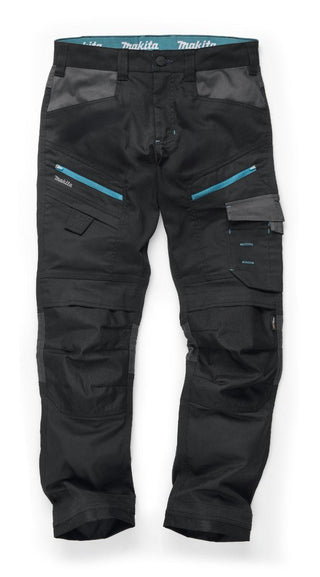 Makita Vector Stretch Work Trousers Ireland with Cordura kneepad pockets
