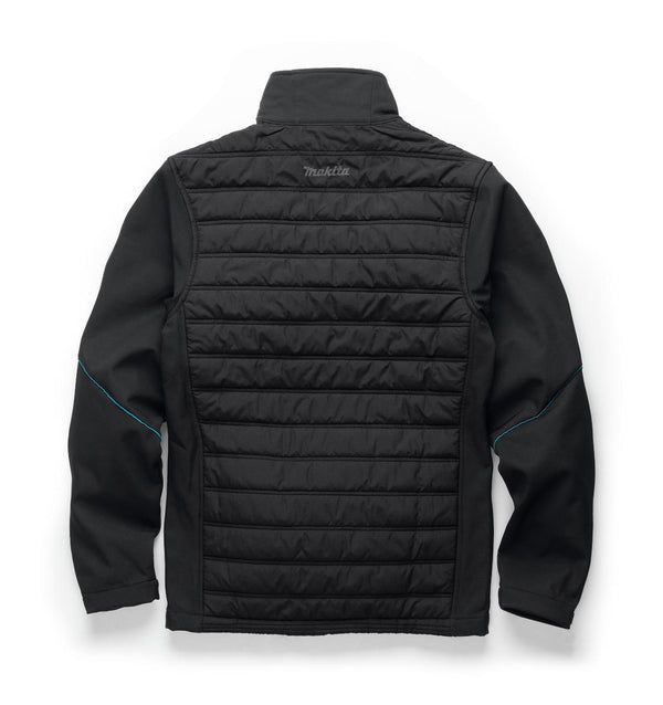 Black Makita womens shield insulated jacket with a visible brand logo on a white background