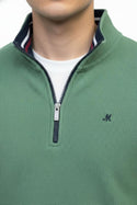 Mineral Brendan Quarter Zip Waffle Sweater | Men's Knitwear Ireland - Borderland Muff