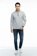 Mineral Brendan Quarter Zip Waffle Sweater | Men's Knitwear Ireland - Borderland Muff