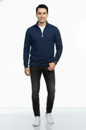 Mineral Brendan Quarter Zip Waffle Sweater | Men's Knitwear Ireland - Borderland Muff