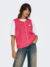 ONLY Baby Teddy Vest women’s sleeveless recycled polyester teddy gilet