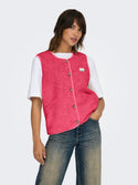 ONLY Baby Teddy Vest women’s sleeveless recycled polyester teddy gilet