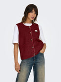 ONLY Baby Teddy Vest women’s sleeveless recycled polyester teddy gilet