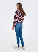 Women's ONLY Dallas fleece pullover in Fig made from soft recycled polyester with long sleeves