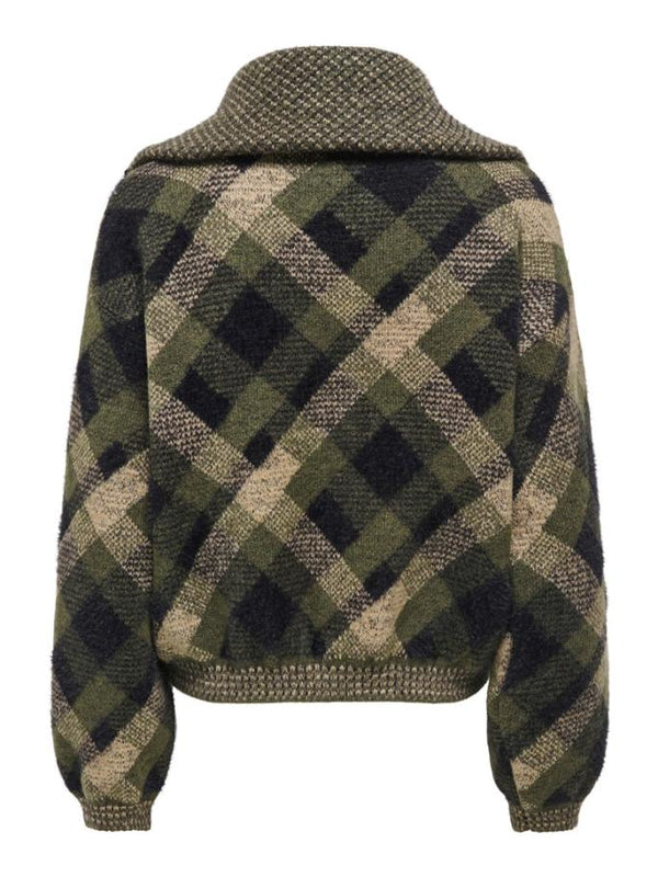 ONLY Maroon Zip Collar Cardigan | Ireland