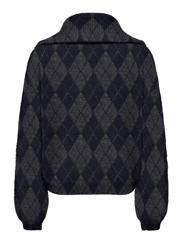 ONLY ONLMAROON women’s Night Sky checked cardigan, back view