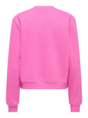 Pink ONLY ONLDA Christmas sweatshirt with plain back
