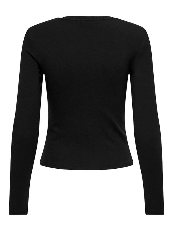 ONLY Riley Long Sleeve Tight Fit Top | Womens Organic Cotton - Borderland Muff