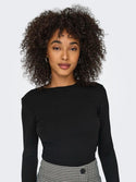ONLY Riley Long Sleeve Tight Fit Top | Womens Organic Cotton - Borderland Muff