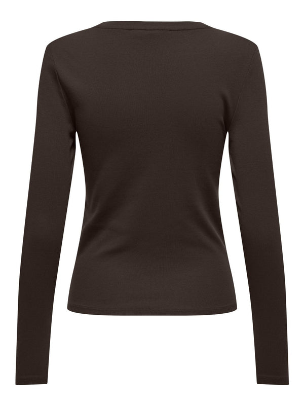 ONLY Riley Long Sleeve Tight Fit Top | Womens Organic Cotton