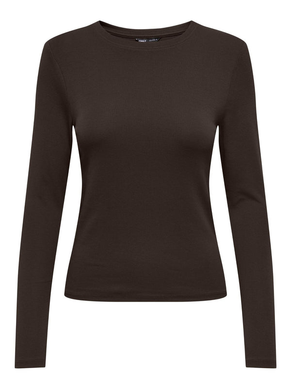 ONLY Riley Long Sleeve Tight Fit Top | Womens Organic Cotton