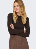 ONLY Riley Long Sleeve Tight Fit Top | Womens Organic Cotton