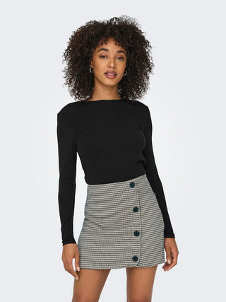 ONLY Riley Long Sleeve Tight Fit Top | Womens Organic Cotton - Borderland Muff