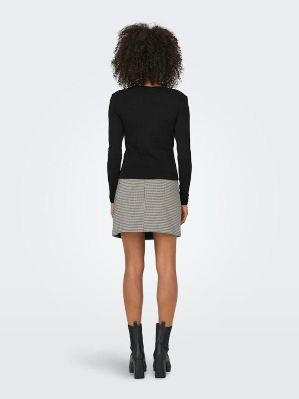 ONLY Riley Long Sleeve Tight Fit Top | Womens Organic Cotton - Borderland Muff