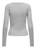 ONLY Riley Long Sleeve Tight Fit Top | Womens Organic Cotton