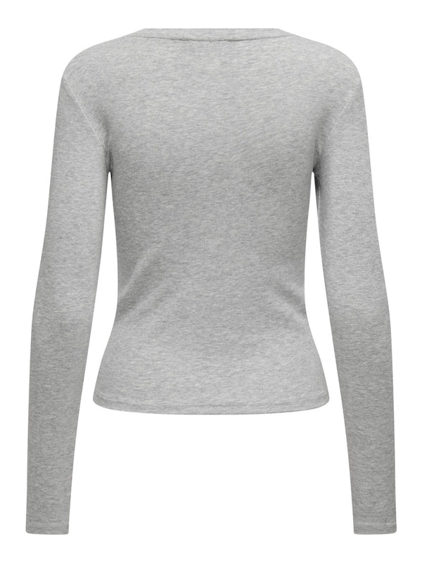ONLY Riley Long Sleeve Tight Fit Top | Womens Organic Cotton
