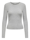 ONLY Riley Long Sleeve Tight Fit Top | Womens Organic Cotton