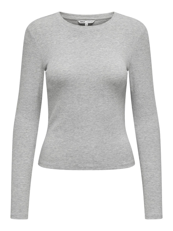 ONLY Riley Long Sleeve Tight Fit Top | Womens Organic Cotton