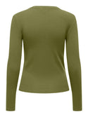 ONLY Riley Long Sleeve Tight Fit Top | Womens Organic Cotton - Borderland Muff