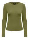 ONLY Riley Long Sleeve Tight Fit Top | Womens Organic Cotton - Borderland Muff