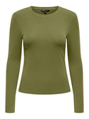 ONLY Riley Long Sleeve Tight Fit Top | Womens Organic Cotton - Borderland Muff