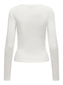 ONLY Riley Long Sleeve Tight Fit Top | Womens Organic Cotton - Borderland Muff