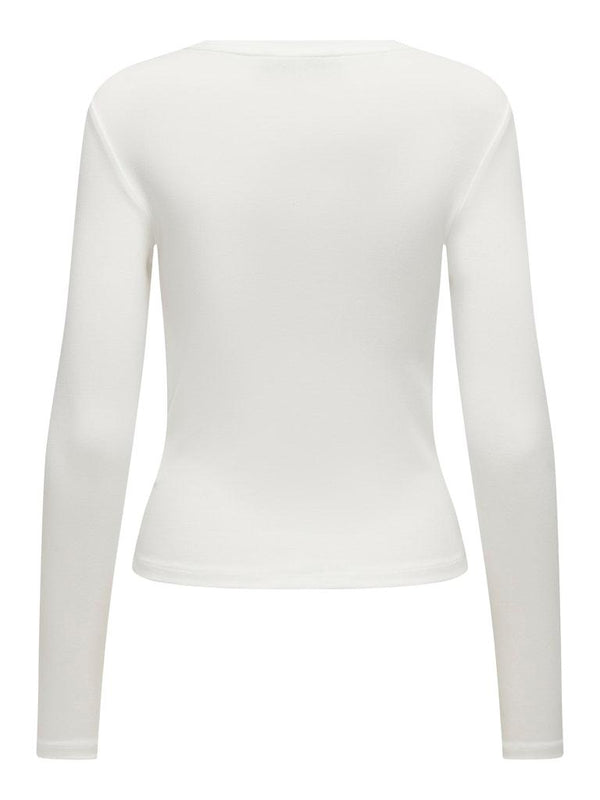 ONLY Riley Long Sleeve Tight Fit Top | Womens Organic Cotton - Borderland Muff