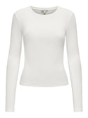 ONLY Riley Long Sleeve Tight Fit Top | Womens Organic Cotton - Borderland Muff
