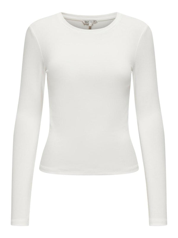 ONLY Riley Long Sleeve Tight Fit Top | Womens Organic Cotton - Borderland Muff