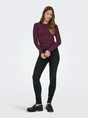 ONLY Riley Long Sleeve Tight Fit Top | Womens Organic Cotton - Borderland Muff