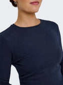 ONLY Riley Long Sleeve Tight Fit Top | Womens Organic Cotton - Borderland Muff