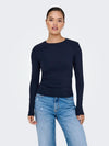 ONLY Riley Long Sleeve Tight Fit Top | Womens Organic Cotton - Borderland Muff