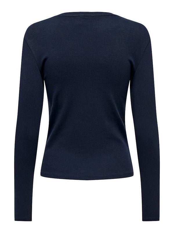 ONLY Riley Long Sleeve Tight Fit Top | Womens Organic Cotton - Borderland Muff