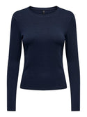 ONLY Riley Long Sleeve Tight Fit Top | Womens Organic Cotton - Borderland Muff