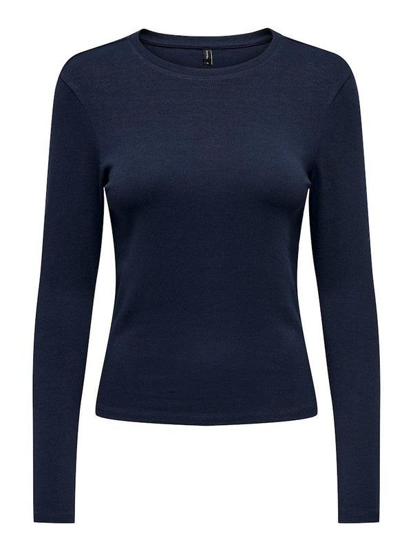 ONLY Riley Long Sleeve Tight Fit Top | Womens Organic Cotton - Borderland Muff
