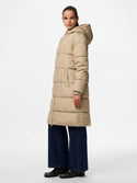 PIECES PCBEE New Long Puffer Jacket in Mink