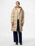 Women’s PIECES long padded winter coat in Mink