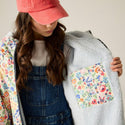 Cath Kidston Cream Ditsy changing robe with borg fleece lining