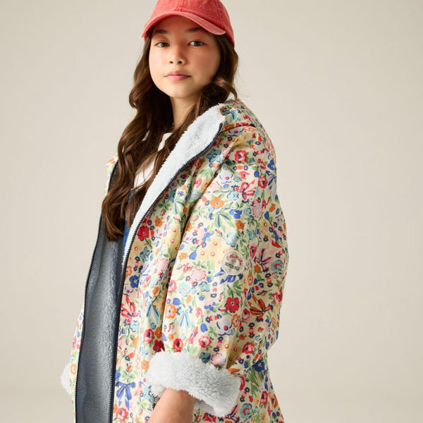 Cath Kidston Cream Ditsy changing robe fleece cuff detail