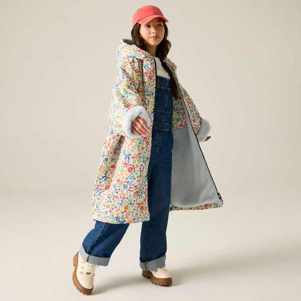 Cath Kidston kids changing robe by Regatta in Cream Ditsy floral print