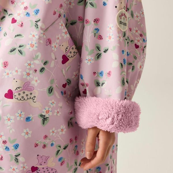 Cath Kidston Pink Floral changing robe fleece cuff detail