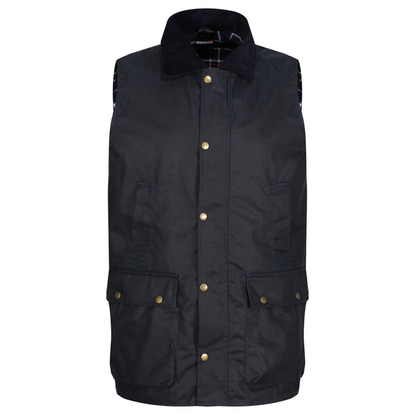 regatta water repellent wax bodywarmer navy
