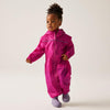 Waterproof children's rain suit with taped seams in pink