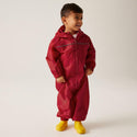 Regatta Kids Paddle Suit waterproof toddler rain suit red