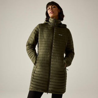 Buy olive Regatta Women's Selenar Long Padded Jacket