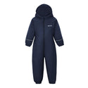 Regatta Splosh III RKP155 Navy kids waterproof suit front view