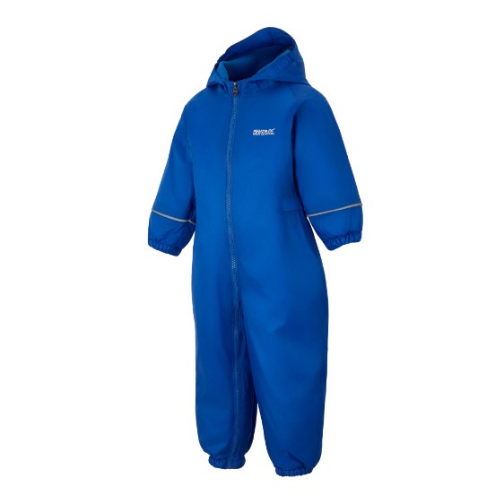 Regatta Splosh III Oxford Blue waterproof suit angled product view