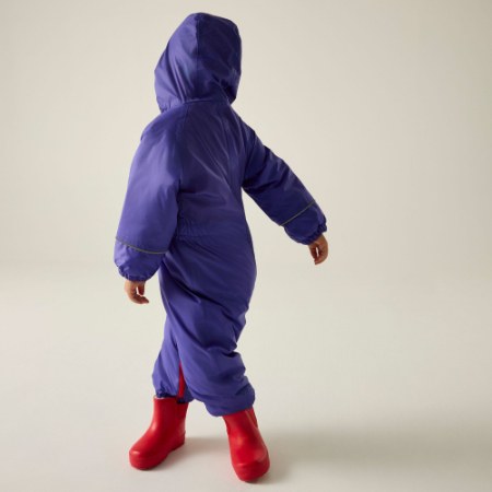 Regatta Splosh III Peony kids waterproof suit lifestyle view