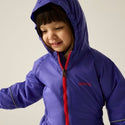 Regatta Splosh III RKP155 Peony kids waterproof suit front view